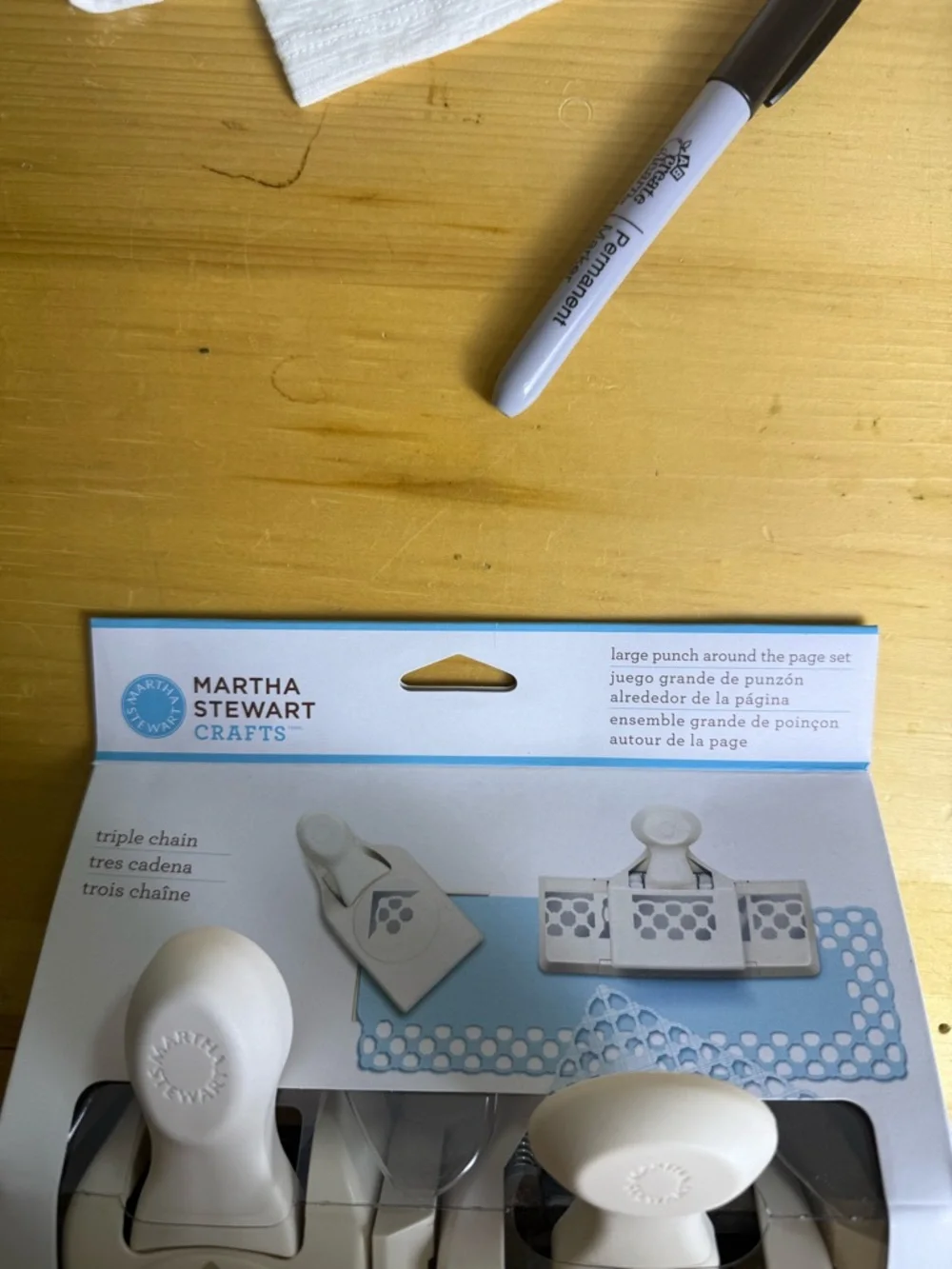 NEW‎ Martha Stewart Punch Around the Page Large Set Triple Chain Paper Crafting